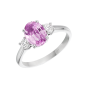 Trio Ring set with Padparadscha sapphire