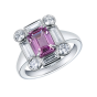 Ice Pink Sapphire and Diamond Ring