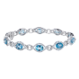Regal Aquamarine and Diamond Bracelet
