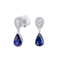 Burlington Royal Blue Sapphire and Diamond Earrings 