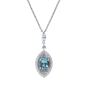 Cleopatra Aquamarine and Diamond Pendant