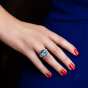 Majestic Aquamarine and Diamond Ring