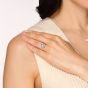 Regal Aquamarine and Diamond Ring 