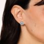 Regal Cushion Cut Aquamarine and Diamond Earrings 