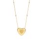 Love Heart Black Opal Necklace