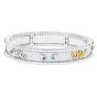 Bespoke Oak Leaf Bangle with Natural Colour Diamonds