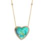 Love Heart Black Opal Necklace