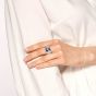 Midnight Star Spinel and Diamond Ring 