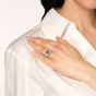 Regal Cushion Cut Ceylon Sapphire and Diamond Ring 