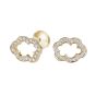 Cloud 9 Yellow Gold and Diamond Earrings
