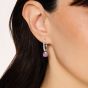 Venus Pink Sapphire and Diamond Hoop Earrings