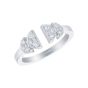 Fizz Double Motif Open Diamond Ring 