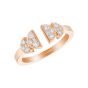 Fizz Double Motif Open Diamond Ring 