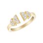 Fizz Double Motif Open Diamond Ring 