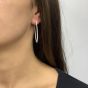 Large Diamond Hoop Earrings 
