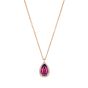 Regal Pink Tourmaline and Diamond Pendant 