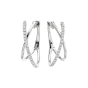 White Gold Kiss Diamond Hoop Earrings