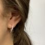 White Gold Kiss Diamond Hoop Earrings