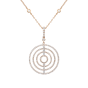 Saturn Diamond Pendant in Rose Gold