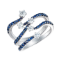 Starlight Sapphire and Diamond Ring