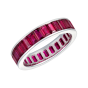 Emerald Cut Ruby Eternity Ring