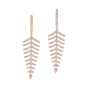 Fern Diamond Earrings in Rose Gold