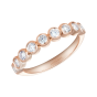 Diamond ring set in 18K rose gold. Crafted by hand in London. British fine jewellery and gem experts since 1980. 