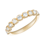 half eternity diamond and yellow gold ring