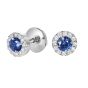 Regal Pale Blue Sapphire and Diamond Earrings 