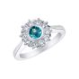 Pentagon Paraíba Tourmaline & Diamond Cluster Ring