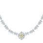Chrysanthemum Yellow and White Diamond Necklace
