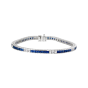 Carré Cut Sapphire and Diamond Deco Bracelet