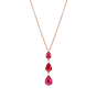 Trilogy Pear Shape Ruby Pendant