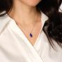 Solitaire Pear Shape Sapphire Pendant