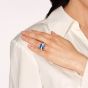 Trio 11.60 Carat Sapphire and Diamond Ring