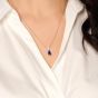 Wallace Blue Sapphire and Diamond Pendant 