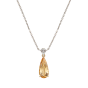 3.81 carat topaz and 0.21 carat white diamond pendant. Set in platinum and crafted by hand in London. British high jewellery experts since 1980. 