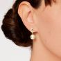 Wildflower Golden Pearl and Diamond Earrings