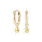Venus Fancy Yellow Diamond Hoop Earrings 