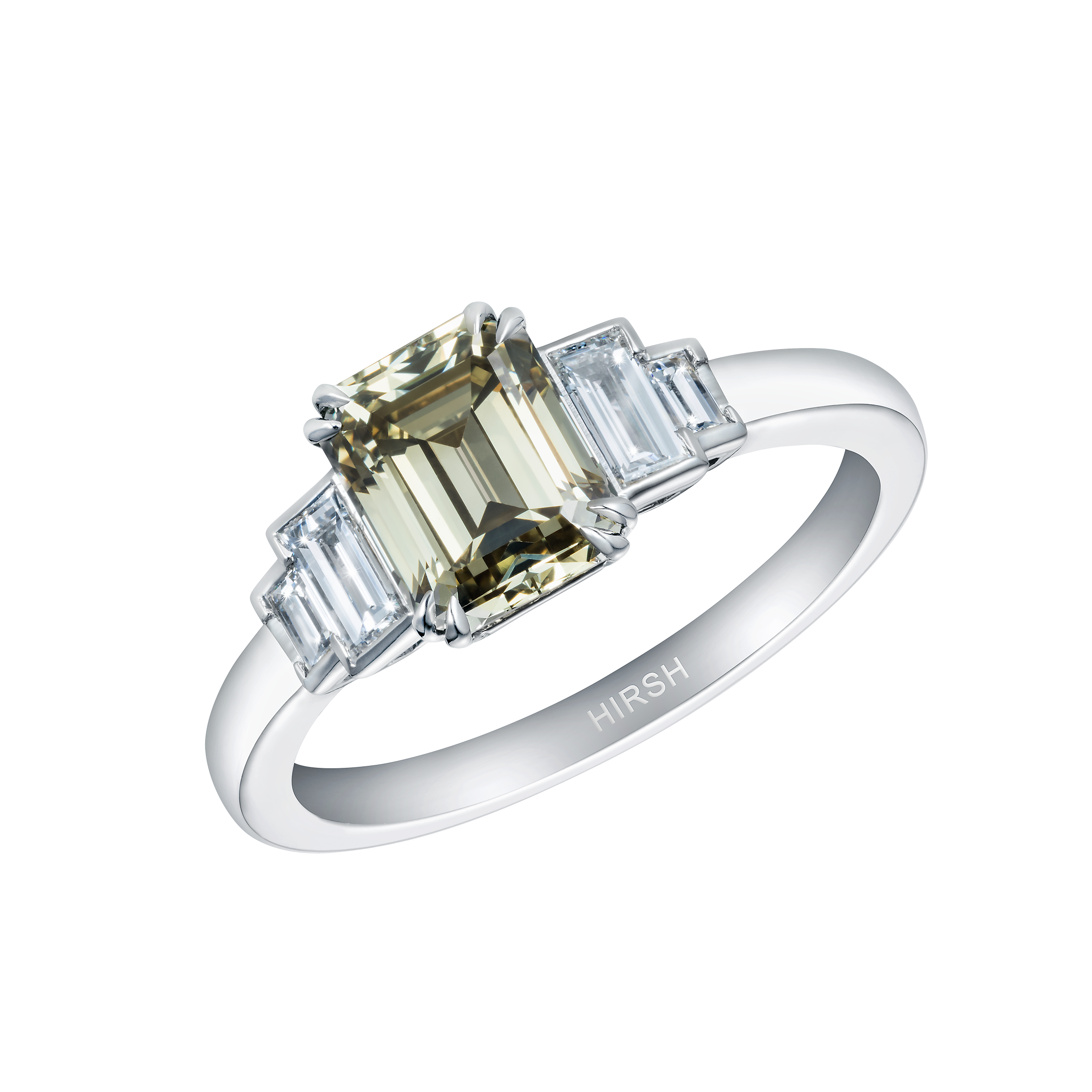 Olive green diamond engagement ring 2025