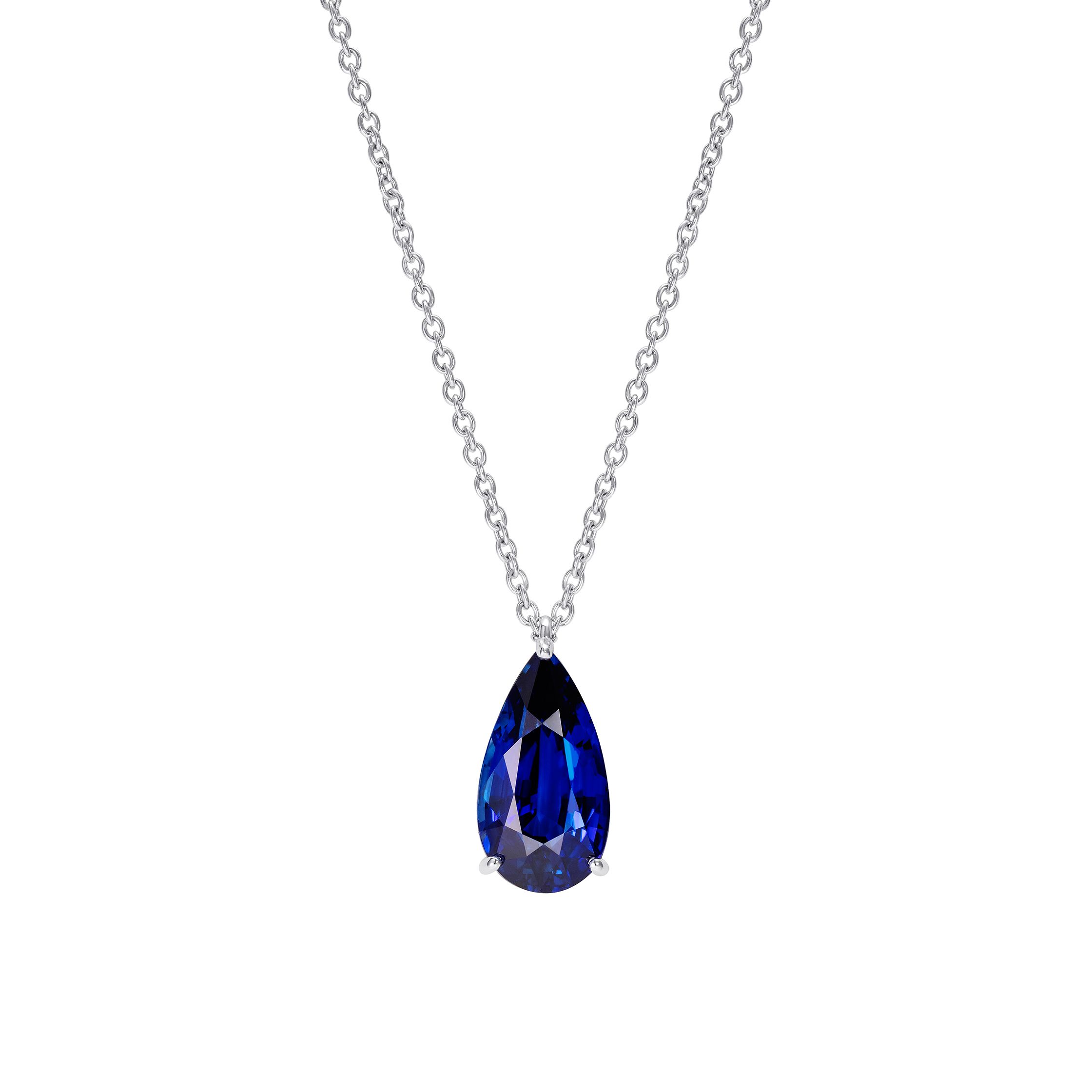 Sapphire solitaire pendant on sale