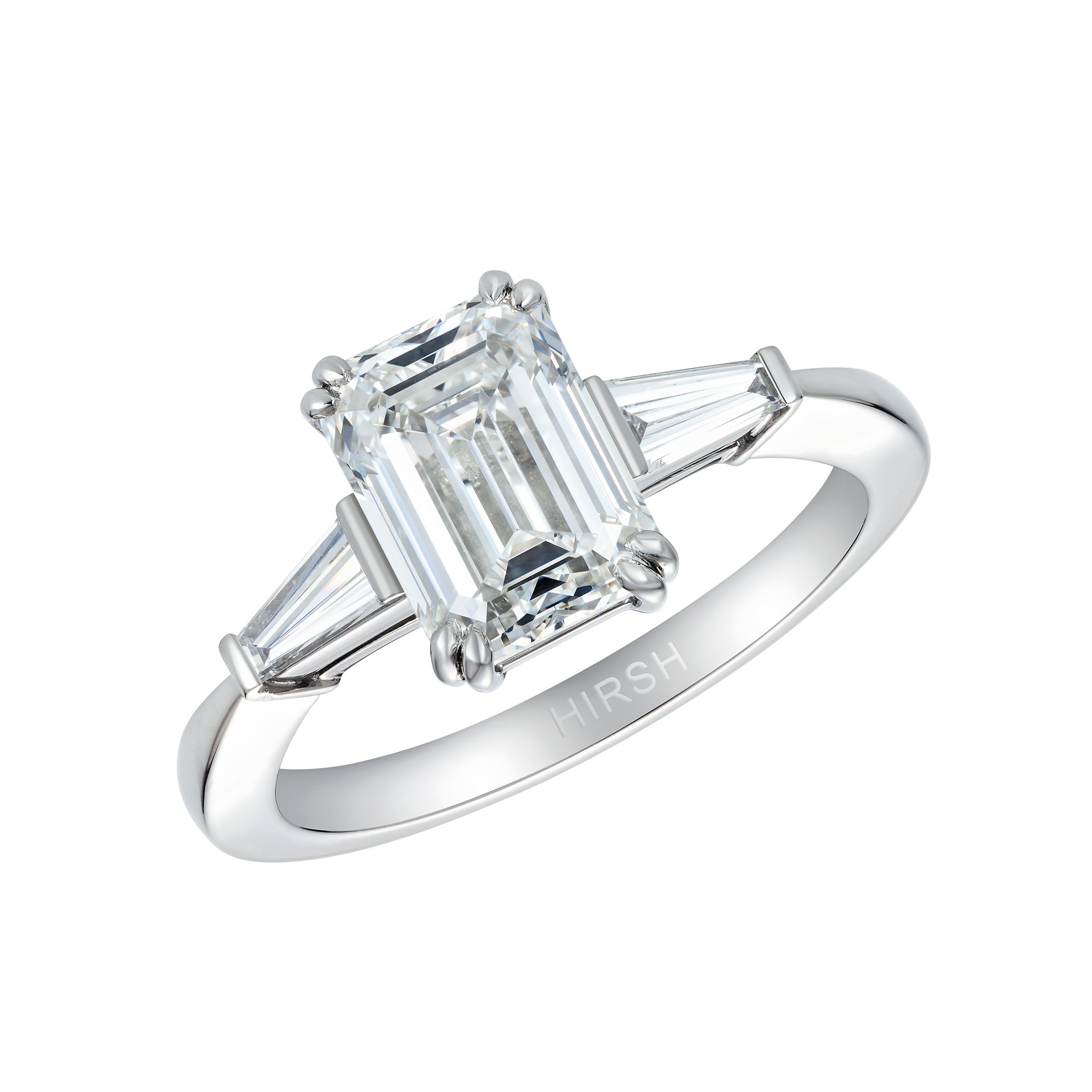 2 Carat Emerald Cut Diamond Engagement Ring