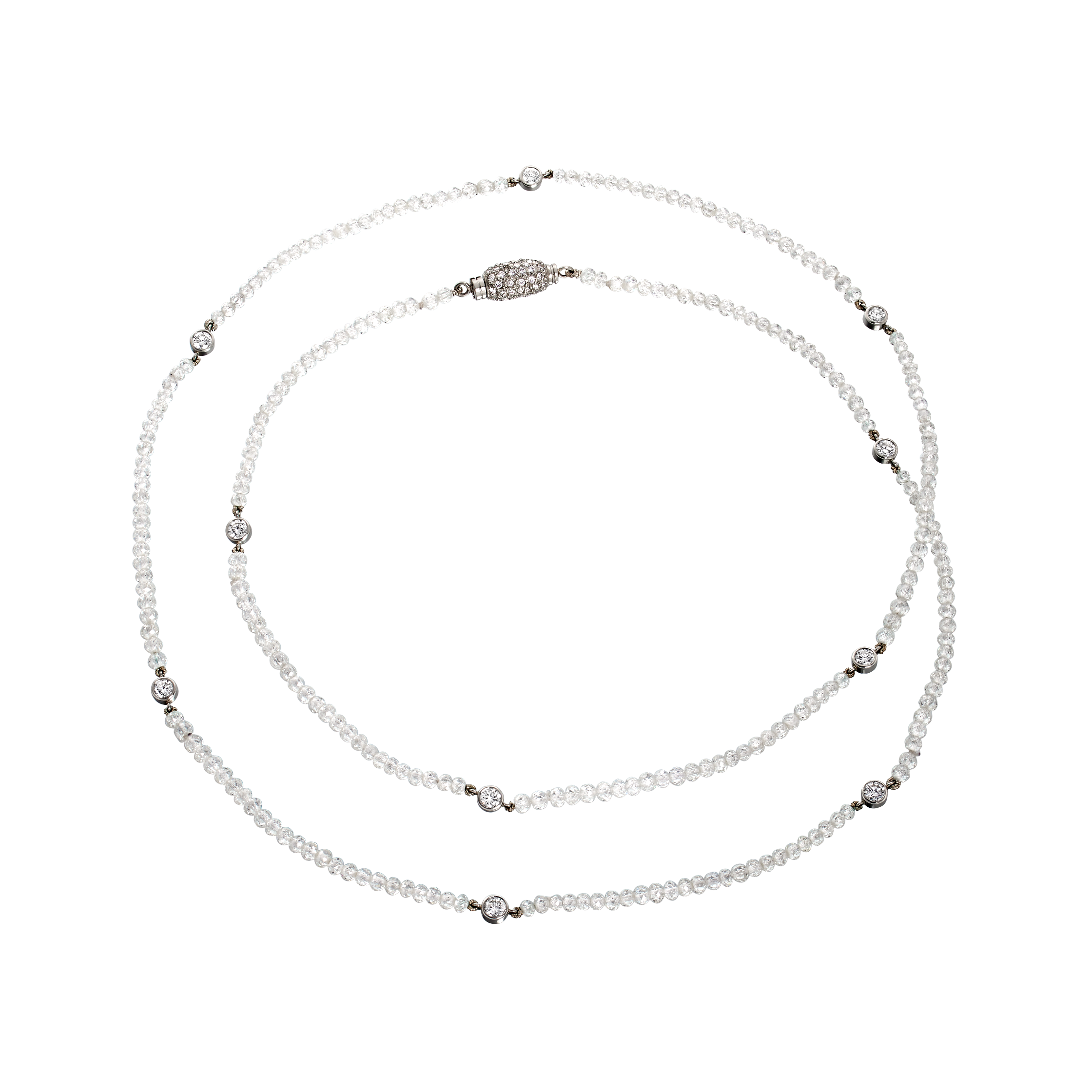 Briolette Diamonds in an Opera Length Necklace
