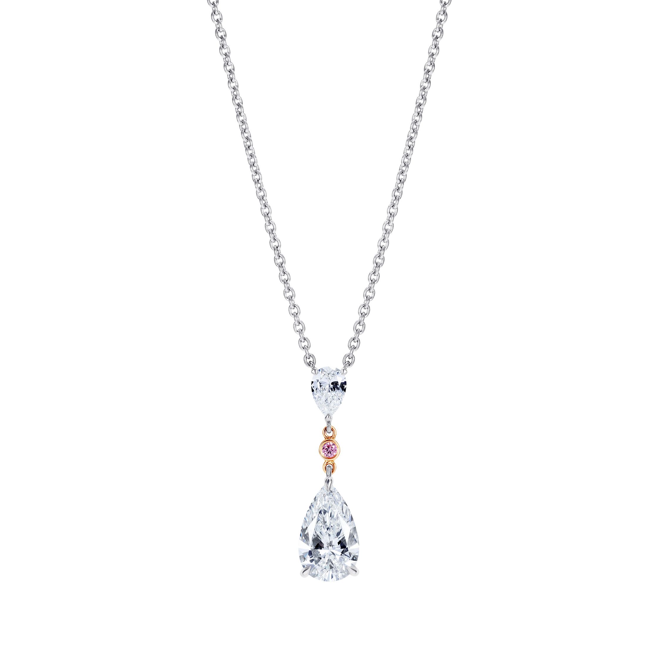 Natural Pink Diamond Pendant, Argyle Pink Diamond Necklace