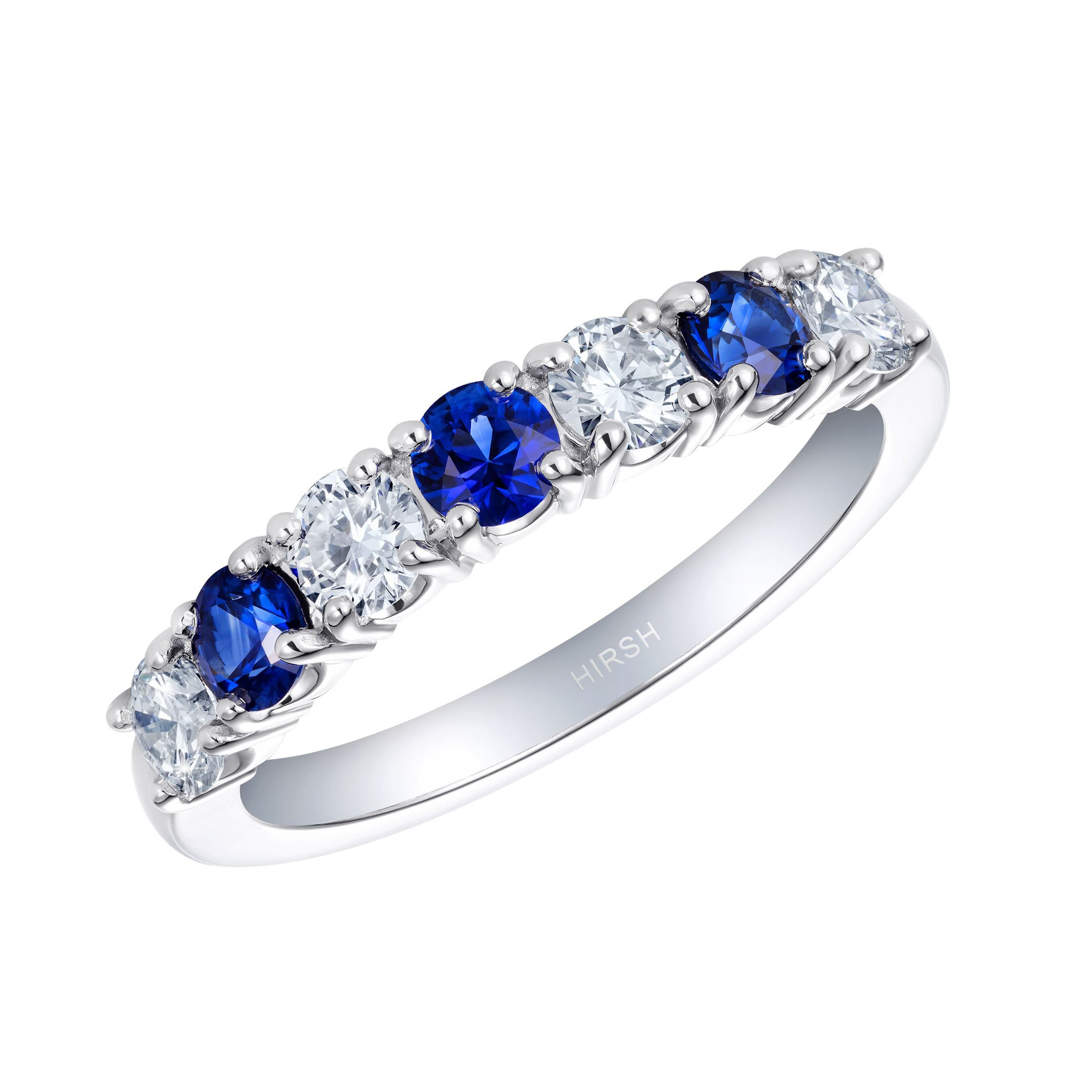 Beautiful Sapphire Diamond Half Eternity Ring Mayfair Since 1980