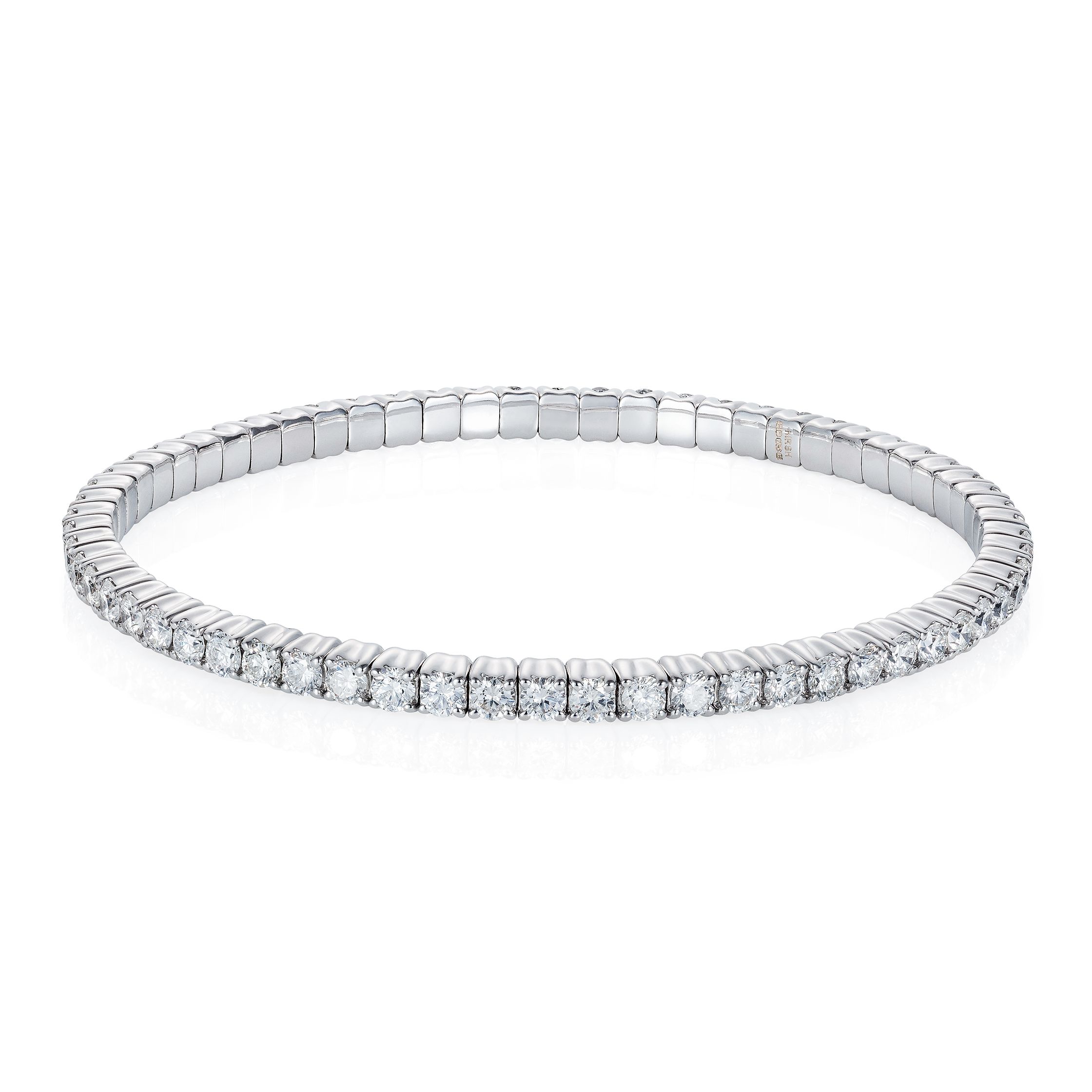 Large Diamond Tennis Bracelet 4 Carats Stretch to fit