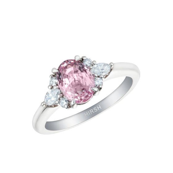 14K SOLID GOLD NATURAL PINK SAPPHIRE ENGAGEMENT RING WITH DIAMONDS | eBay