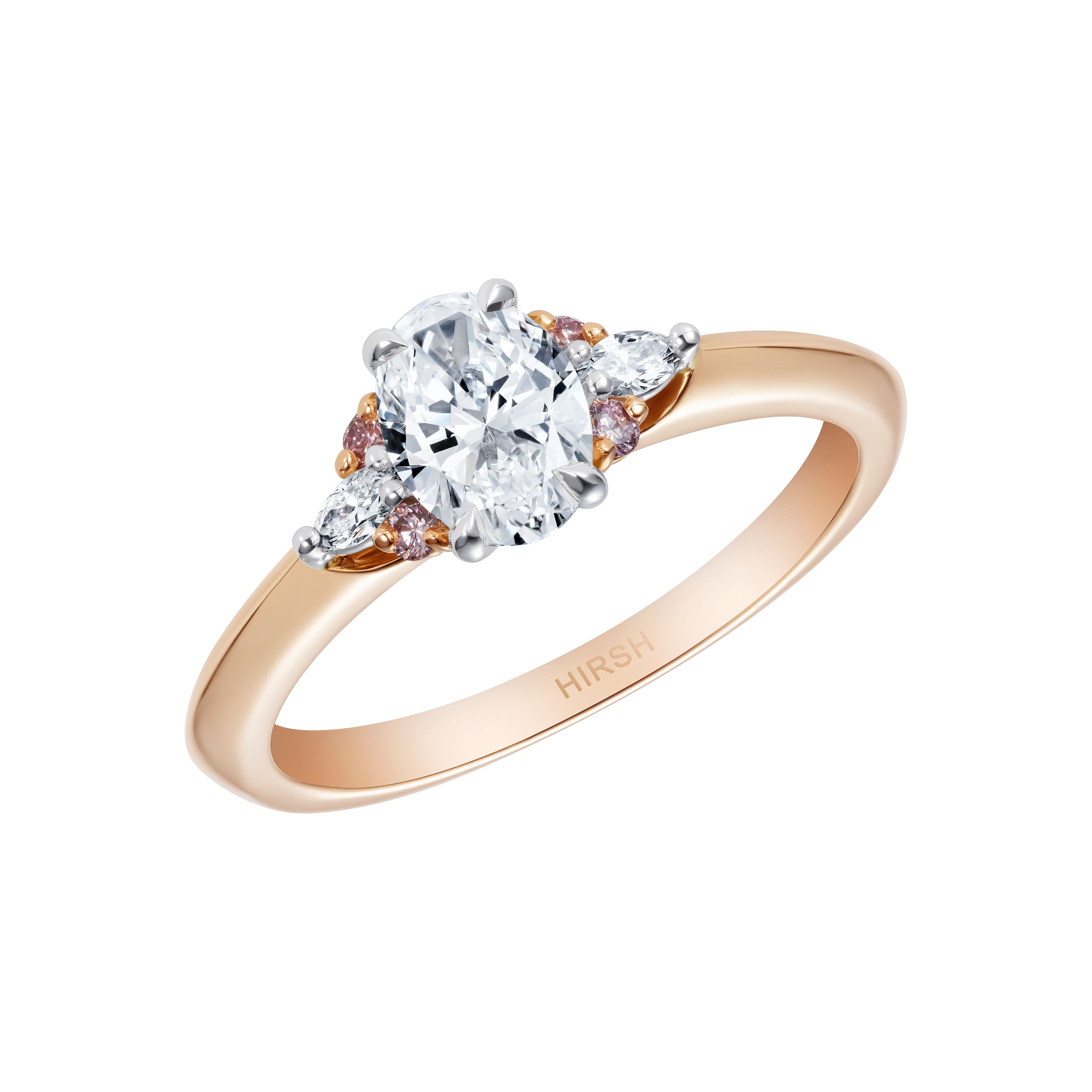 Pear Shape White & Pink Halo Diamond Engagement Ring - Gregory Jewellers