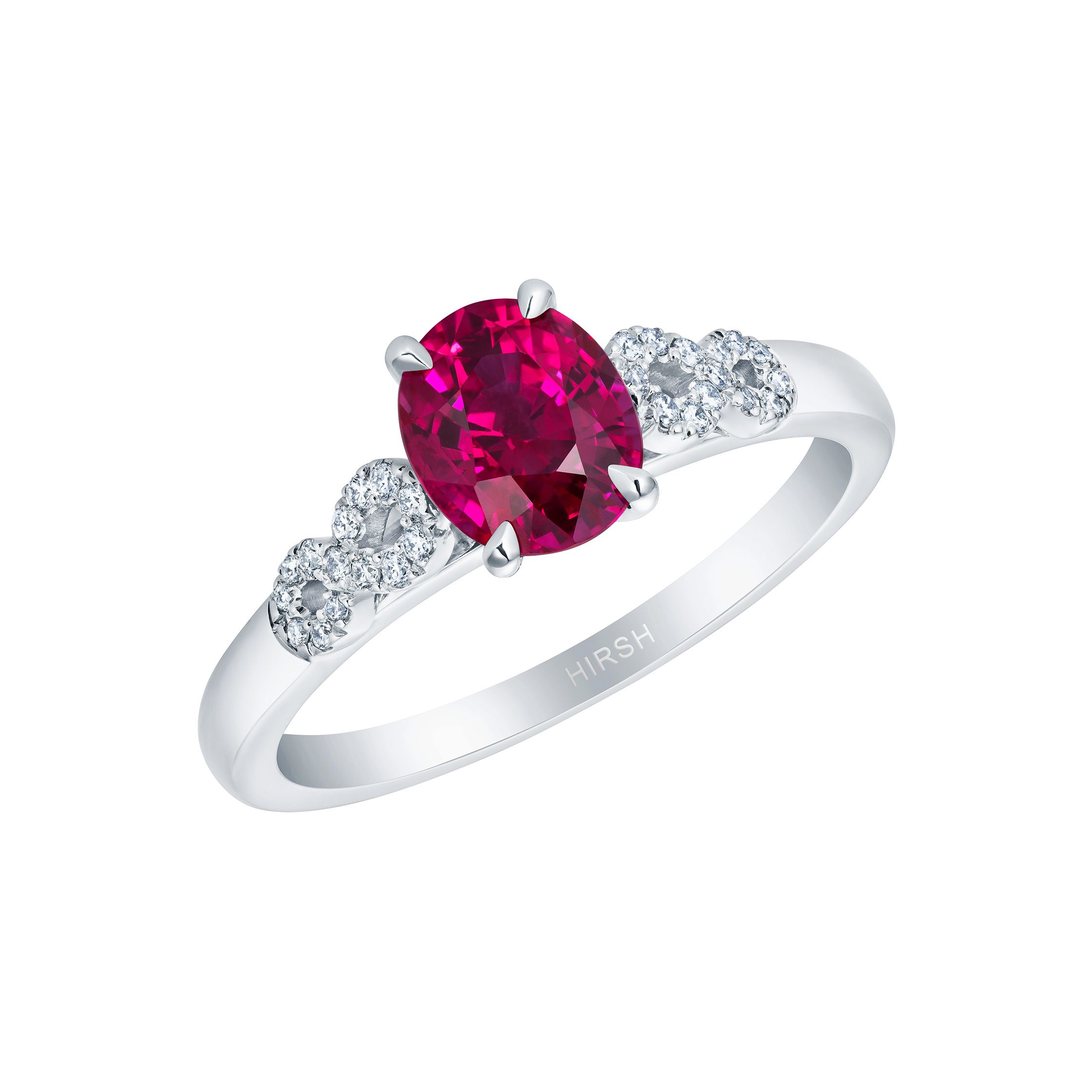 Beautiful Ruby and Diamond Engagement Ring 1 Carat Infinity