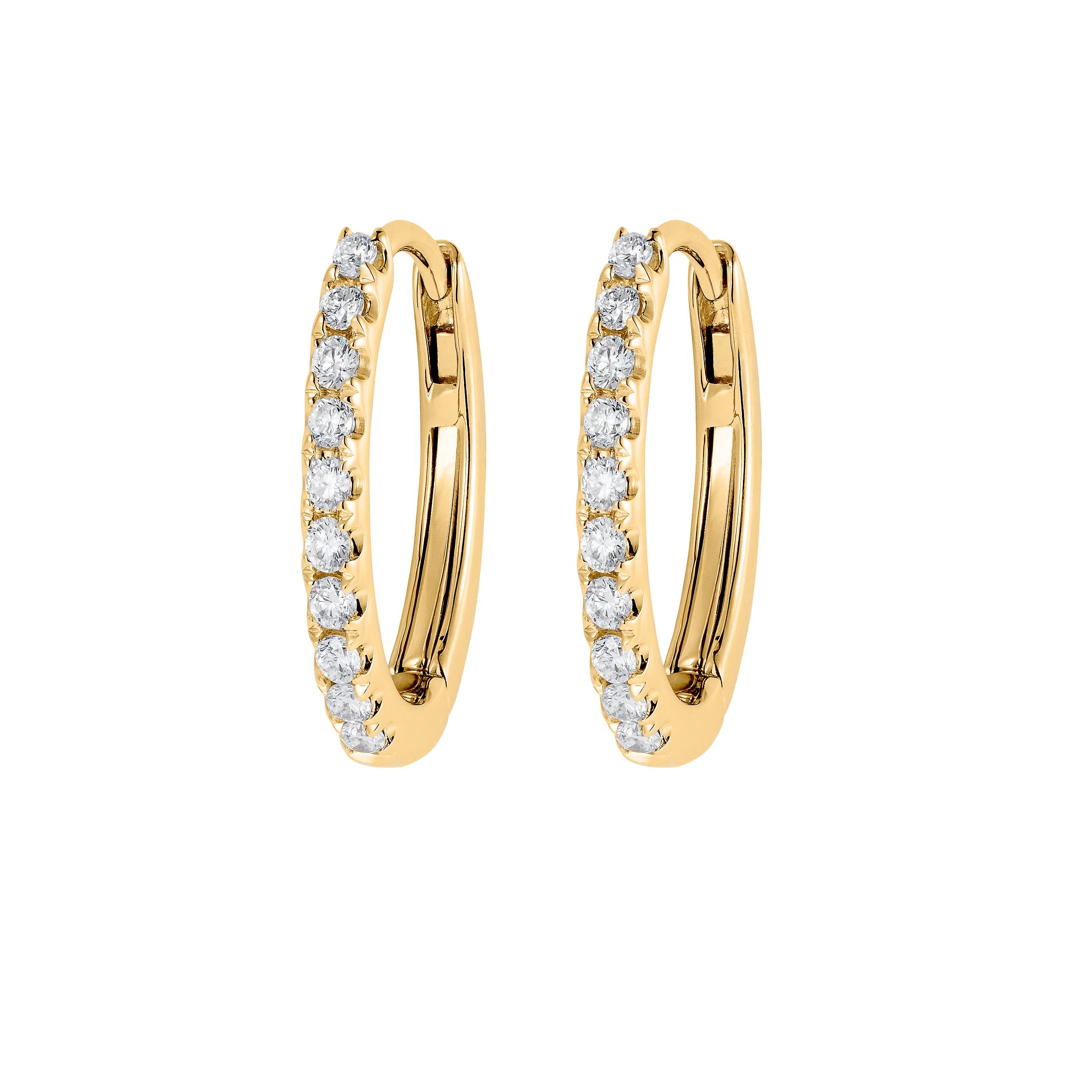 Arya Gold Hoop Earrings - R Narayan Jewellers | R Narayan Jewellers